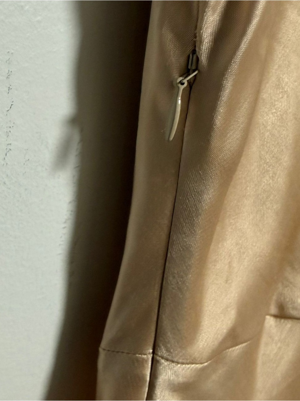 Park & Fifth Champagne Satin Cowl Neck Maxi Dress XS - Picture 4 of 9